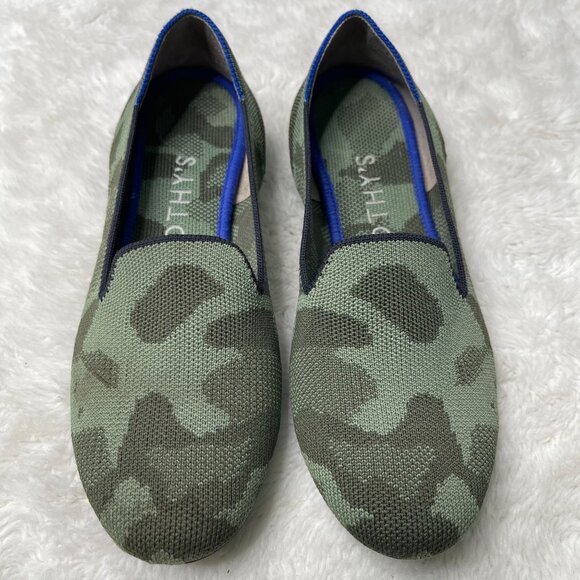 Rothy’s Shoes - Rothy’s Women's Green Grey The Loafer Olive Camo Flats Shoes Size 6.5